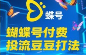 2025蝴蝶号付费投流豆豆打法，助新手快速掌握付费流量撬动自然流的核心玩法-乌龙学社
