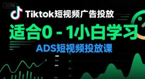 Tiktok短视频广告投放，适合0-1小白学习ADS短视频投放课-乌龙学社