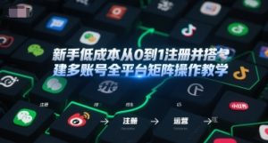 新手低成本从0到1注册并搭建多账号全平台矩阵操作教学，手机号-邮箱-IP-工具-乌龙学社