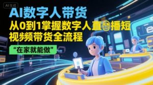 AI数字人带货，从0到1掌握数字人直播短视频带货全流程，在家就能做-乌龙学社