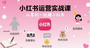 小红书运营实战课，从零到一玩賺小红书-乌龙学社