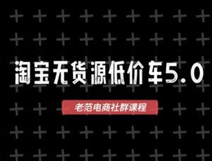 淘宝无货源价车5.0,2025最新VIP淘宝无货源课程,1688代发,蓝海选品,零成本创业首选(更新)-乌龙学社