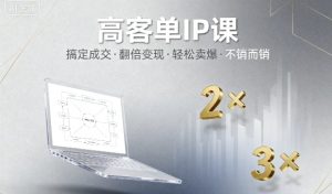 高客单IP课，搞定成交，搞定高客单IP，翻倍变现，轻松卖爆，不销而销-乌龙学社