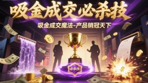 吸金成交必杀技，吸金成交魔法-产品销冠天下-乌龙学社