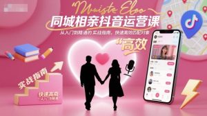 同城相亲抖音运营课，从入门到精通的实战指南，快速高效匹配对象-乌龙学社