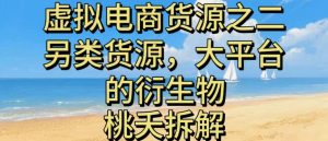 虚拟电商之二—另类的货源,大平台的衍生物-乌龙学社