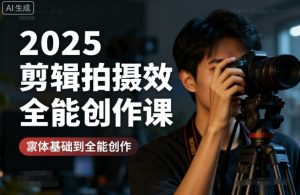 2025剪辑拍摄特效全能创作课，零基础到全能创作-乌龙学社