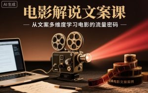 电影解说文案课，从文案多维度学习电影的流量密码-乌龙学社