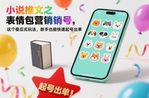 小说推文之表情包营销号，这个傻瓜式玩法，新手也能快速起号出单-乌龙学社