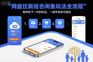 网盘拉新结合闲鱼玩法全流程，能传给下一代的玩法，一部手机即可搞定（附入口渠道以及实操教程）-乌龙学社