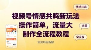 视频号情感共鸣新玩法，操作简单，流量大，制作全流程教程-乌龙学社