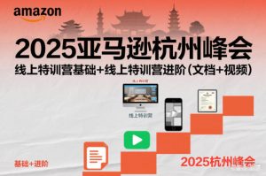 2025亚马逊杭州峰会，线上特训营基础+线上特训营进阶（文档+视频）-乌龙学社