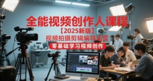 全能视频创作人课程【2025新版】视频拍摄剪辑编导运营，零基础学习视频创作（更新）-乌龙学社