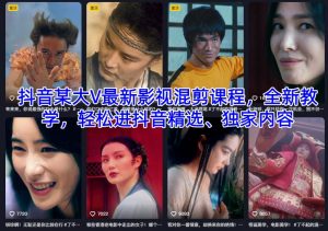 抖音某大V最新影视混剪课程，全新教学，轻松进抖音精选、独家内容-乌龙学社