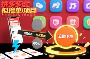 拼多多虚拟撸单项目,跳过选品和测试直接撸单-乌龙学社