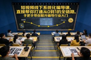 短视频线下系统化编导课，直接帮你打通从0到1的全链路，手把手带你敲开编导行业大门-乌龙学社