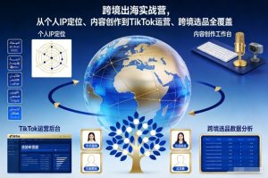 跨境出海实战营,从个人IP定位、内容创作到TikTok运营、跨境选品全覆盖-乌龙学社