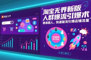 淘宝无界新版人群爆流引爆术，精准圈人，快速破流引爆店铺流量-乌龙学社