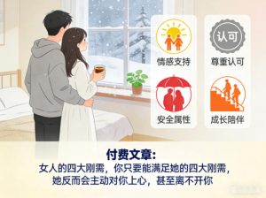 付费文章：女人的四大刚需，你只要能满足她的四大刚需，她反而会主动对你上心，甚至离不开你-乌龙学社