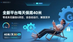 全新平台每天保底40米，零成本无脑挂G项目，全自动运行，解放双手【揭秘】-乌龙学社