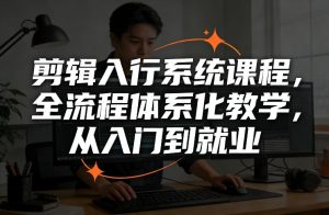 剪辑入行系统课程，全流程体系化教学，从入门到就业-乌龙学社