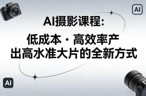 AI摄影课程，低成本高效率产出高水准大片的全新方式-乌龙学社