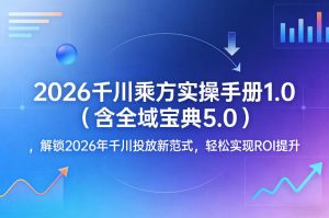 2026千川乘方实操手册1.0（含全域宝典5.0），解锁2026年千川投放新范式，轻松实现ROI提升-乌龙学社