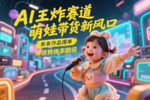 AI王炸赛道，萌娃带货新风口，条条作品爆单，带货转换率翻倍，核心逻辑拆解-乌龙学社