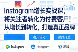 Instagram增长实战课，将关注者转化为付费客户！从增长到转化，打造真正品牌（双语字幕）-乌龙学社