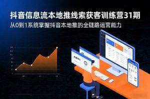 抖音信息流本地推线索获客训练营31期，从0到1系统掌握抖音本地推的全链路运营能力（更新0421）-乌龙学社