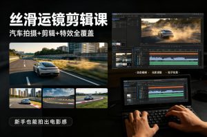 大叔丝滑运镜剪辑课,汽车拍摄+剪辑+特效全覆盖,新手也能拍出电影感-乌龙学社