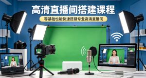 高清直播间搭建课程，零基础也能快速搭建专业高清直播间-乌龙学社