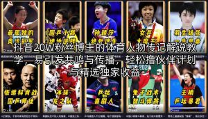 抖音20W粉丝博主的体育人物传记解说教学，易引发共鸣与传播，轻松撸伙伴计划与精选独家收益-乌龙学社