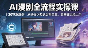 AI漫剧全流程实操课｜20节系统课，从基础认知到后期合成，零基础也能上手-乌龙学社