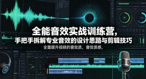 全能音效实战训练营，手把手拆解专业音效的设计思路与剪辑技巧，全面提升视频的音效质感-乌龙学社