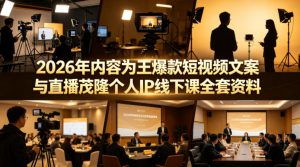 2026年内容为王爆款短视频文案与直播茂隆个人IP线下课全套资料(价值4980)-乌龙学社