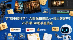 学《叙事的科学》=AI影像拍爆款片+接大牌客户？26节课+AI助手直接送【原创双语字幕】-乌龙学社