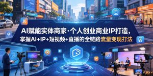 AI赋能实体商家·个人创业商业IP打造,掌握AI+IP+短视频+直播的全链路流量变现打法-乌龙学社