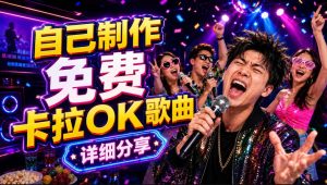 零基础AI制作免费卡拉OK视频教程,从歌曲生成、音轨分离到字幕制作、视频导出,手把手教学-乌龙学社