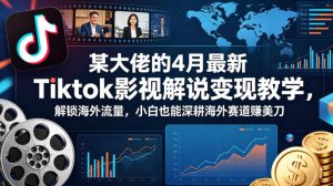 某大佬的4月最新Tiktok影视解说变现教学，解锁海外流量，小白也能深耕海外赛道賺美刀（更新）-乌龙学社