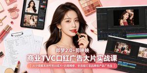 即梦2.0+剪映商业TVC口红广告大片实战课｜从分镜脚本创作到AI成片+后期精修，全流程打造品牌级产品广告-乌龙学社